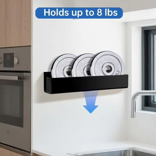 Miniatura 3 de Estante de especias para RV, organizador de especias montado en la pared, paquete de 2 estantes de almacenamiento de acrílico, montaje en puerta