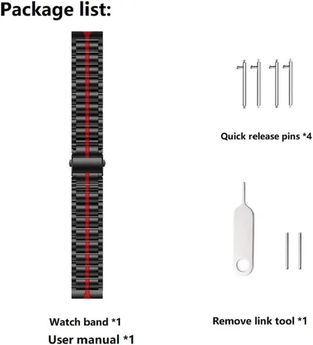 Miniatura 6 de Correa de repuesto compatible con Samsung Galaxy Watch 4 Classic de 1.81 pulgadas y 1.65 pulgadas, proceso de esmalte de 0.78 pulgadas, acero