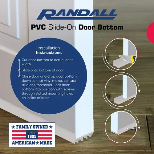 Miniatura 4 de Parte inferior de puerta deslizante de PVC Burlete de plástico ajustable para parte inferior de puerta con tapa de goteo 3 pies (36 pulgadas)