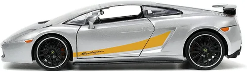 Miniatura 4 de Jada Toys Hyper-Spec 1:24 Lamborghini Gallardo Superleggera - Coche fundido a presión, color plateado, juguetes para niños y adultos