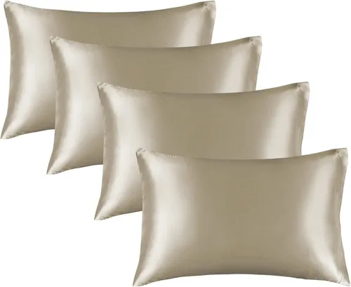 Miniatura 171 de Bedelite Funda de almohada de satén para el cuerpo, súper suave y refrescante, para el cabello y la piel, transpirable, sedosa y larga, 20 x 54 Rosa