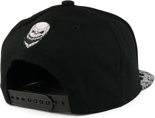 Miniatura 3 de Trendy Apparel tienda bordado de la Bandana snapback de calavera con estampado de cachemira Flatbill Cap