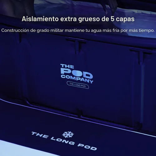 Miniatura 3 de The Pod Company Long Pod Cold Plunge – Bañera de hielo inflable extra grande de 126 galones para terapia de agua fría – Diseño elástico de cuerpo