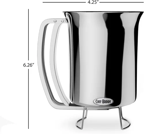 Miniatura 3 de Dispensador de masa para panqueques, vertedor gourmet de acero inoxidable, perfecto para hornear cupcales, waffles, pasteles y magdalenas