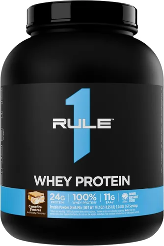Miniatura 39 de Rule 1 Proteins Proteína de suero – 0.85 oz de proteína de acción rápida de fuentes de suero de leche con EAA y BCAA naturales para la recuperación