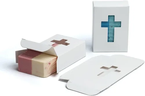 Miniatura 3 de Caja de jabón con ventana cruzada negra de 1,000 CYP - Embalaje de jabón casero - Suministros para hacer jabón - Hecho en Estados Unidos! - Caja