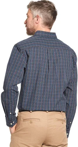 Miniatura 2 de Arrow 1851 - Camisa Hamilton Poplins de manga larga, grande y alta, con botones y a cuadros, para hombre