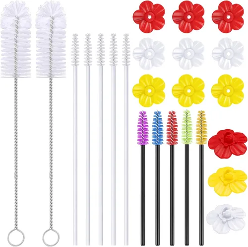 Miniatura 8 de 38 piezas de 3 tamaños de cepillo de limpieza para comederos de colibríes, mini cepillo de tubo de nailon con 16 piezas de repuesto para pájaros