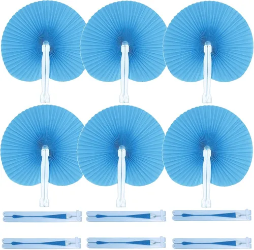 Miniatura 11 de 60 abanicos de papel blanco, abanicos plegables de mano para mujeres, abanicos de mano plegables decorativos de corazón para bodas, novias, Corazón