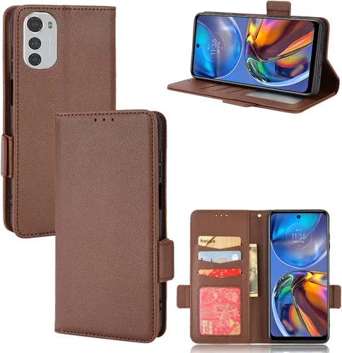 Miniatura 55 de Funda de piel sintética compatible con Motorola Moto E22 4G, funda de piel sintética compatible con Motorola Moto E22i 4G, color negro