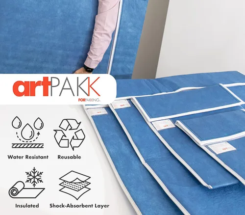 Miniatura 3 de Bolsos de Arte (AP06-44 1/2" x 44 1/2") - Fuertes • Absorbentes de impacto • Reutilizables • No tóxicos • Impermeables • Forro libre de ácidos - Azul