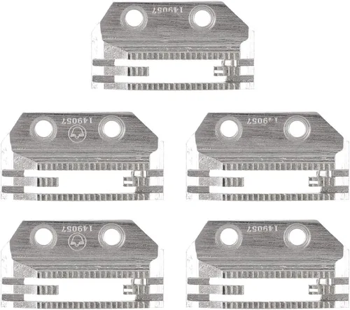 Fdit 5 piezas de dientes de alimentación para máquina de coser en forma de E, dientes finos universales de doble fila para máquina de coser para