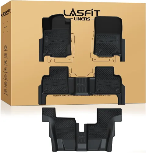 Miniatura 20 de LASFIT Tapetes de elastómero termoplástico para 1a y 2a fila de asientos de auto, para todo tipo de clima