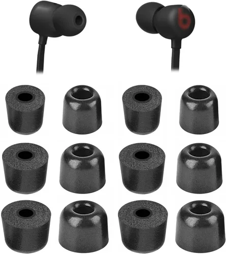 ALXCD Almohadillas de espuma compatibles con auriculares Beats Flex, S/M/L/3 tamaños, 6 pares de almohadillas de espuma viscoelástica suave, Negro