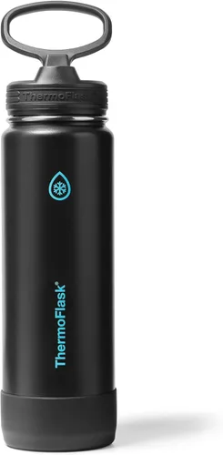 Miniatura 28 de ThermoFlask Botella de agua aislada con tapa de boquilla, a prueba de fugas, botella de agua de acero inoxidable para bebidas frías y calientes