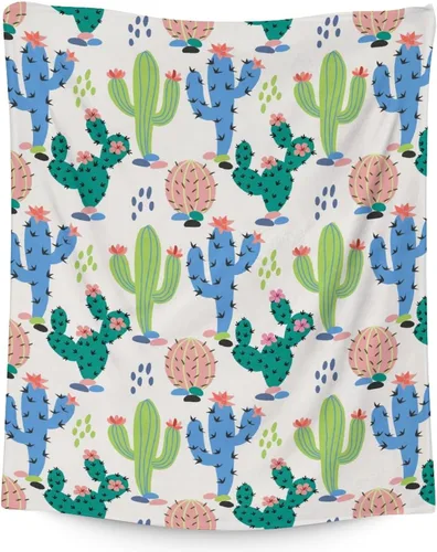 Miniatura 20 de Manta de cactus – Suave, mullida y cálida – Manta pequeña de 30 x 40 pulgadas para regazo y cuna, manta estética azul oscuro, regalo