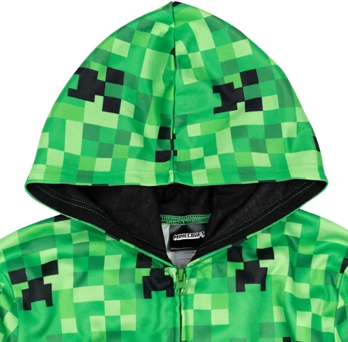 Miniatura 3 de Minecraft Sudadera con capucha de forro polar con cremallera para niños pequeños a niños grandes (4-18-20)