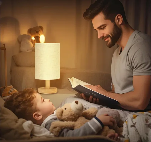 Miniatura 6 de Lámpara de mesa pequeña para dormitorio, lámparas de noche para mesitas de noche, lámpara de luz minimalista para mesita de noche, lámparas