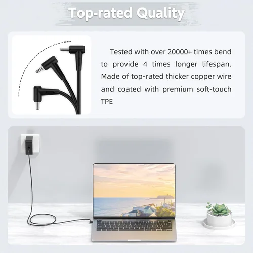 Miniatura 4 de ROLADA Cargador de 45 W para Asus L210MA L410MA L510MA VivoBook 15 F510U F512DA F512JA F415 L402 L203MA X S M ZenBook Flip Prime Q K R A Taichi