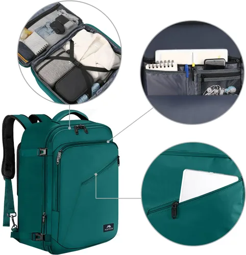 Miniatura 71 de MATEIN - Mochila de viaje extragrande de 10.56 galones, mochila de viaje ampliable apta para aerolíneas, para viajeros de fin de semana, hombres