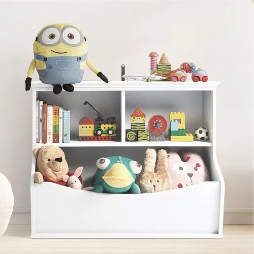 Miniatura 9 de CAPHAUS Organizador de almacenamiento de juguetes para niños, cubículo de almacenamiento abierto, gabinete multifuncional de almacenamiento de B.