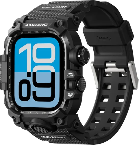 Miniatura 22 de amBand Funda resistente con correa para Apple Watch de 1.732 pulgadas, compatible con iWatch Series SE 3/SE 2ª generación, SE/6/5/4, protección