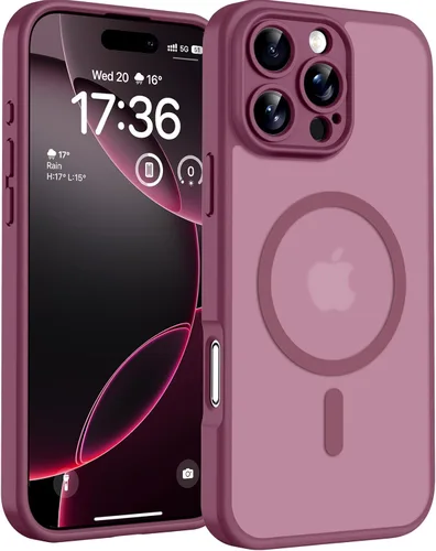 Miniatura 46 de TOCOL Funda magnética 3 en 1 para iPhone 14 Pro, mejorada [protección completa de cámara] con 2 protectores de pantalla, funda de grado militar Azul
