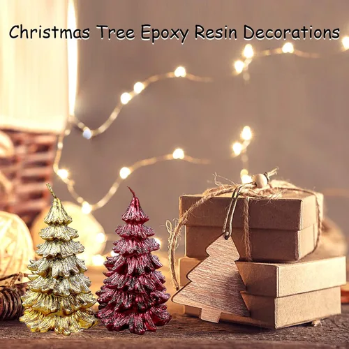 Miniatura 5 de Molde de Árbol de Navidad para Velas, Molde de Árbol de Pino 3D de Silicona para Hacer Velas Aromaterapia Cera Resina Epoxy para Jabón Fiesta de 02