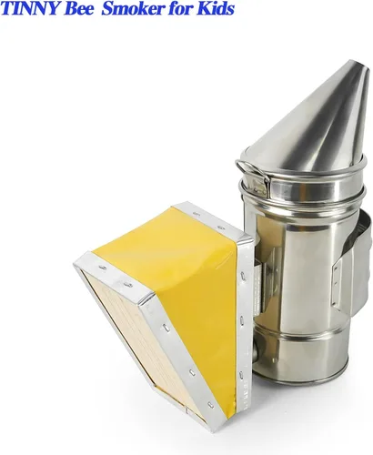 Miniatura 4 de Luwint Kit de ahumador de abejas para niños, mini ahumador de colmena de abeja de 7 pulgadas con guantes de apicultura XS para niños y niñas de 4 a