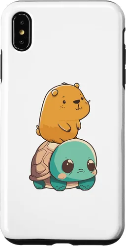Miniatura 7 de Funda para iPhone 15 con diseño de tortuga y conejillo de indias para hombres, mujeres y niños