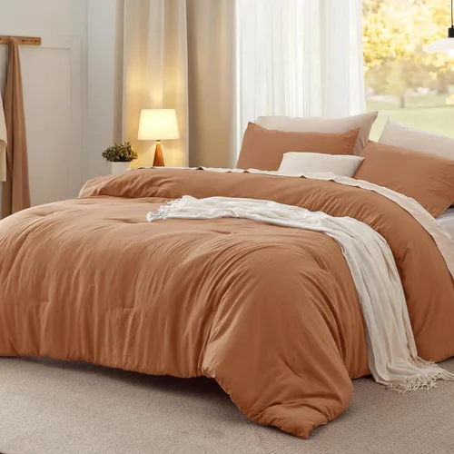 Miniatura 41 de Bedsure Juego edredón suave prelavado individual/individual XL, 365 días, cálido relleno alternativo GentleSoft™, 1 edredón ligero:68x88 pulgadas