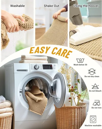 Miniatura 6 de Furicher Juego de alfombras de baño grandes con diseño de gofre, antideslizantes, ultra absorbentes, para decoración de baño, juego de alfombras