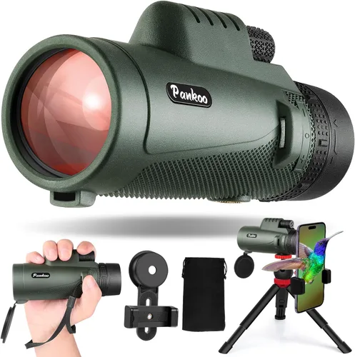 Telescopio monocular de 40 x 60 pulgadas para adultos de alta potencia – Prisma BAK4, lente FMC, visor compacto para observación de aves, equipo de