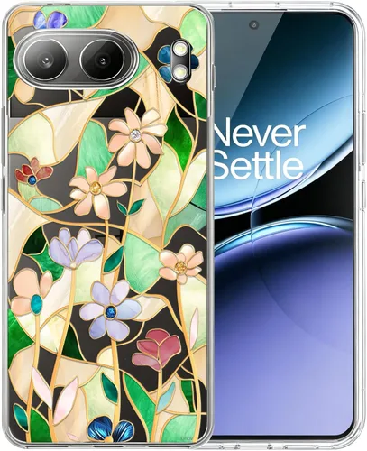 Unov Case Designed for OnePlus Nord 4 5G, Crystal Clear Phone Case with [Anti-Slip Embossed Pattern], Shockproof Slim Protective [Anti-Yellowing
