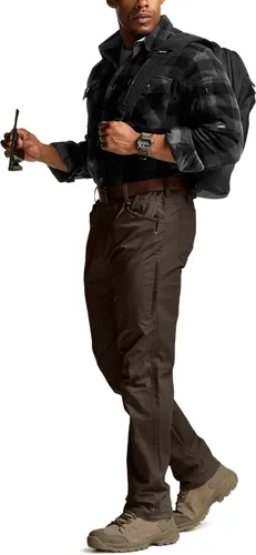 Miniatura 94 de CQR – Pantalones tácticos elásticos tipo cargo para hombre, resistentes al agua, de tela ripstop (antidesgarros), ligeros, ideales para uso diario