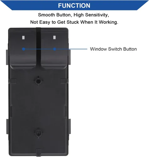 Miniatura 7 de Obaee Botón de interruptor de control de ventana eléctrica para puerta delantera izquierda del conductor Compatible con 2007-2019 Chevy Chevrolet