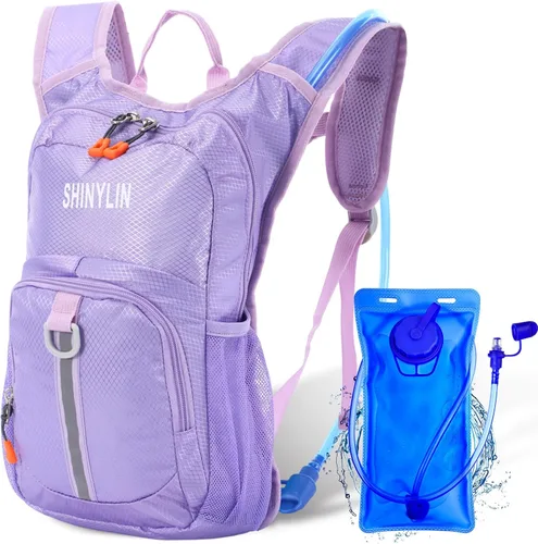 Miniatura 15 de Shinylin Mochila de Hidratación para Niños con Vejiga de Agua de 1.5L Mochila de Senderismo Ligera para Niños o Niñas Niños Ciclismo Escalada Correr