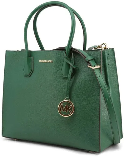 Miniatura 2 de Michael Kors Bolsa convertible de cuero guijarro verde grande de Mercer, Verde
