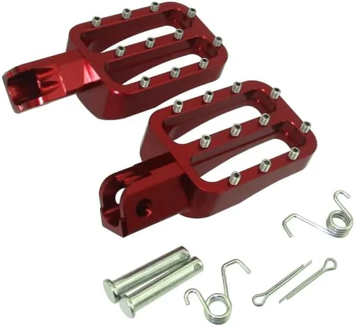 Miniatura 7 de Estriberas de aluminio CNC rojo para bicicleta de cross de fabricación china, 50 cc, 70 cc, 90 cc, 110 cc, 125 cc, 140 cc, 150 cc, 160 cc