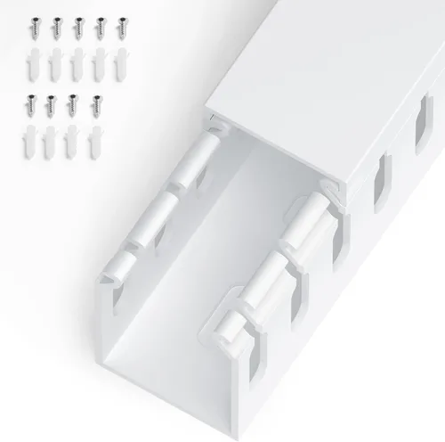 Miniatura 10 de ZhiYo Canaleta de gestión de cables para rack de servidor profesional de A2 pulg. x An2.4 pulg., kit de canaleta de cables de 95 pulg.