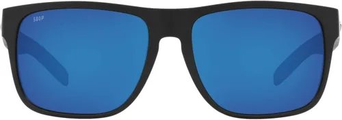 Costa Man - Gafas de sol con montura negra mate, lentes de espejo verde, 2.323 in