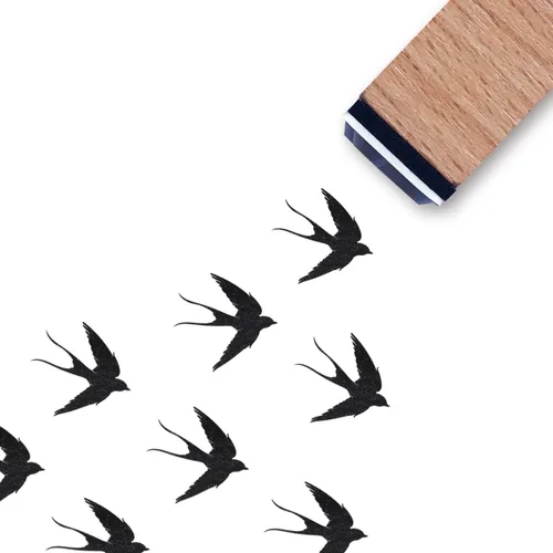 Sello de goma Flying Bird, pequeño sello de golondrina de 3/5 pulgadas para álbumes de recortes, planificador de tarjetas