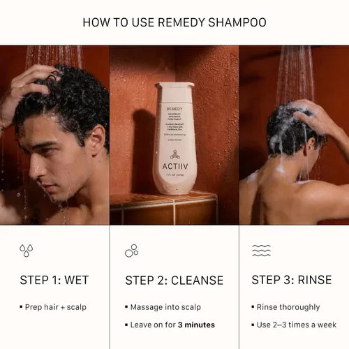 Miniatura 6 de ACTIIV Remedy Dandruff Shampoo Treatment Relieves Dryness & Flakes, Soothes Scalp Irritation, Supports Healthy Hair & Scalp, Plant-Based