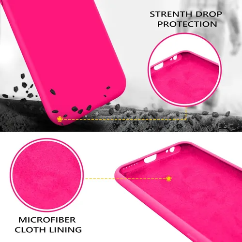 Miniatura 2 de GUAGUA Funda compatible con iPhone 6s, iPhone 6, silicona líquida, gel suave, goma delgada, ligera, forro de microfibra, con textura, a prueba