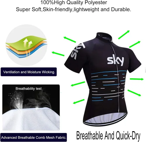 Miniatura 4 de SGCIKER Conjunto de camiseta de ciclismo de equipo World Tour 2022 para hombre, manga corta, con peto de bicicleta MTB y almohadilla de gel