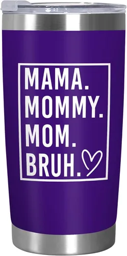 Miniatura 9 de TEEZWONDER Regalos para el Día de la Madre para mamá de hija e hijo, # 1 Información nutricional de girasol, vaso de café aislado de acero