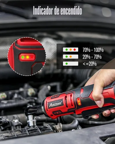 Miniatura 4 de AVID POWER Llave de trinquete eléctrica inalámbrica de 3/8", 44.2 pies-libras Kit de llave de trinquete eléctrica de 12V con dos baterías de 2.0Ah