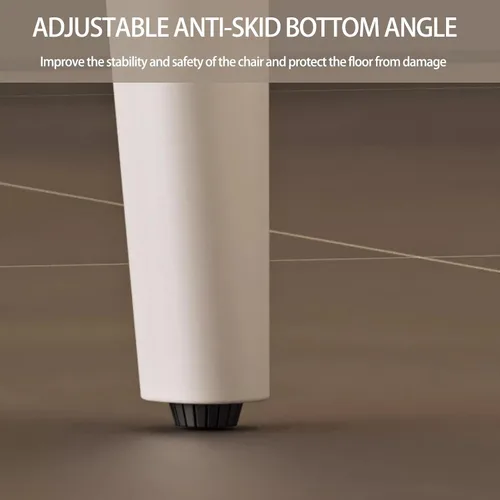 Miniatura 7 de Sillas de comedor de cocina con cuero, sillas de comedor con cómodo asiento tapizado con patas de metal, respaldo curvado, silla de cocina para sala