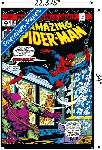 Miniatura 3 de Marvel Comics Spider-Man - Póster de pared Amazing Spider-Man #137, 34 pulgadas de largo x 22.4 pulgadas de ancho, versión premium sin marco