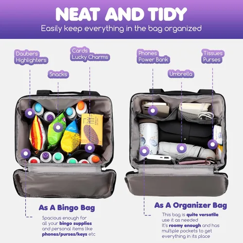 Miniatura 2 de Bolsa de bingo para Bingo Daubers Puntos Marcadores Dotters Dabbers Dobbers Bingo Dauber Bolsa para suministros de bingo Accesorios Equipos Bolsas